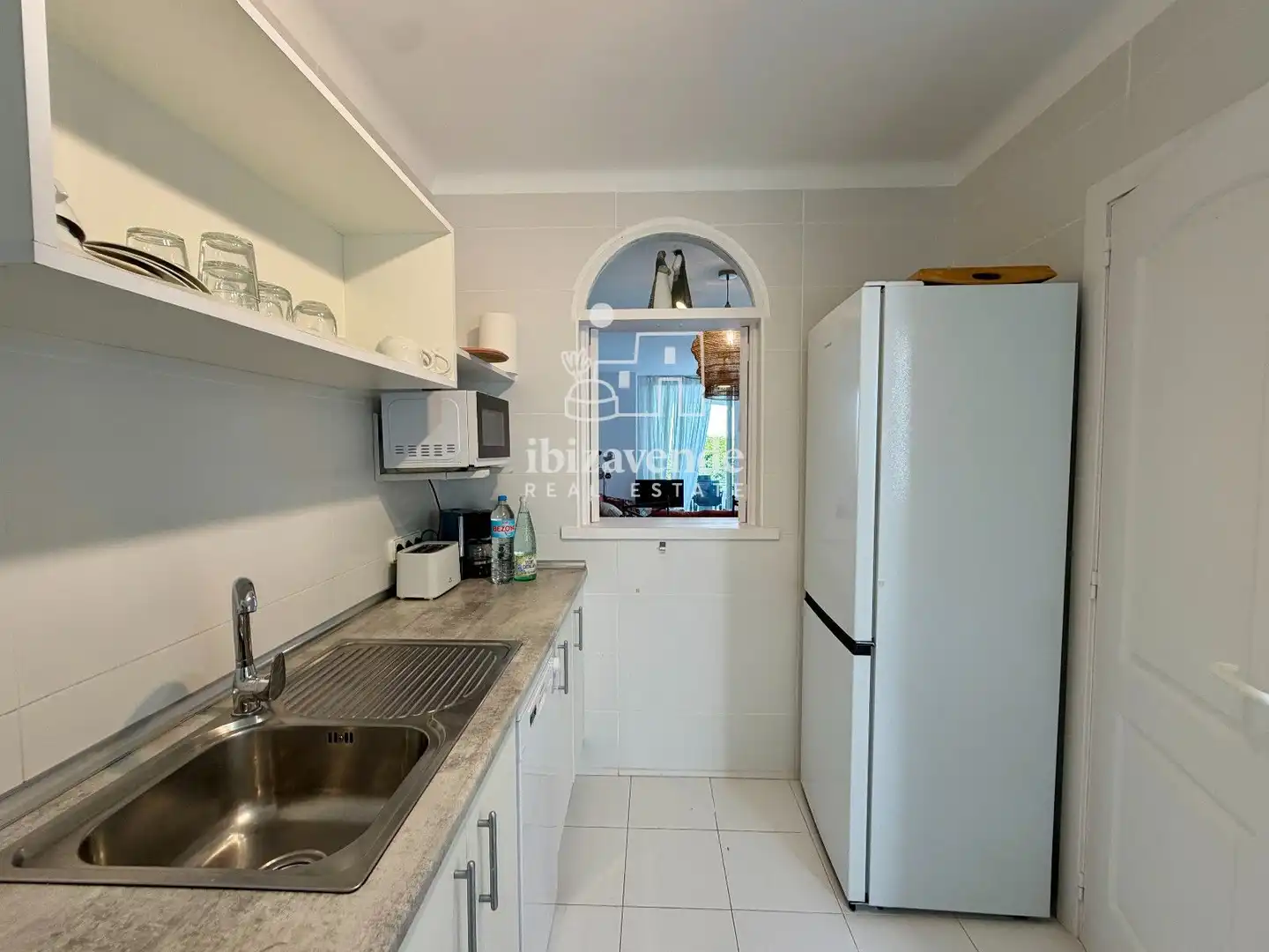 Kitchen of Flat for rent in Santa Eulària des Riu  with Air Conditioner, Terrace and Swimming Pool