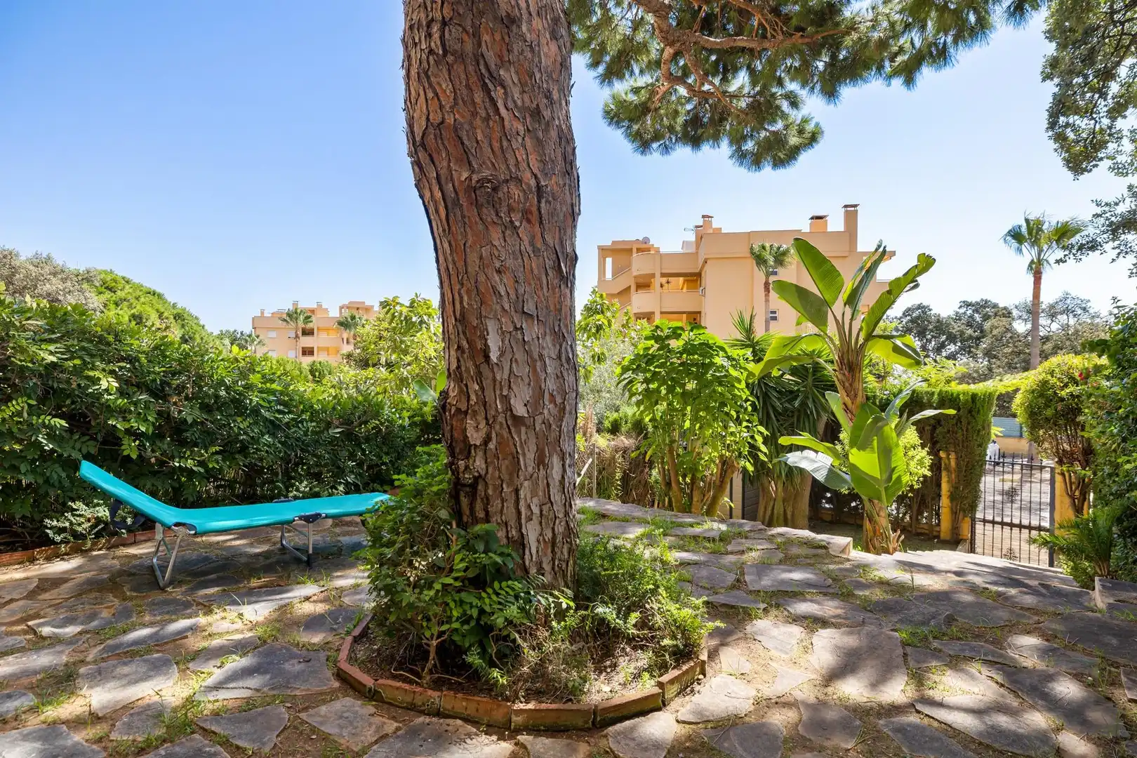 Garten von Wohnung zur Miete in Mijas mit Klimaanlage, Heizung und Privatgarten