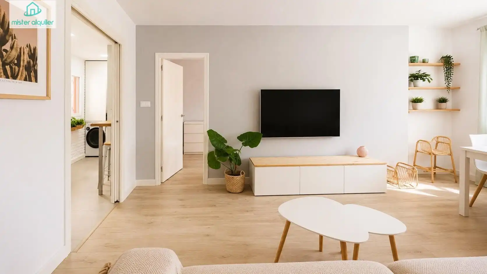 Wohnzimmer von Wohnungen zur Miete in El Campello mit Klimaanlage, Heizung und Terrasse