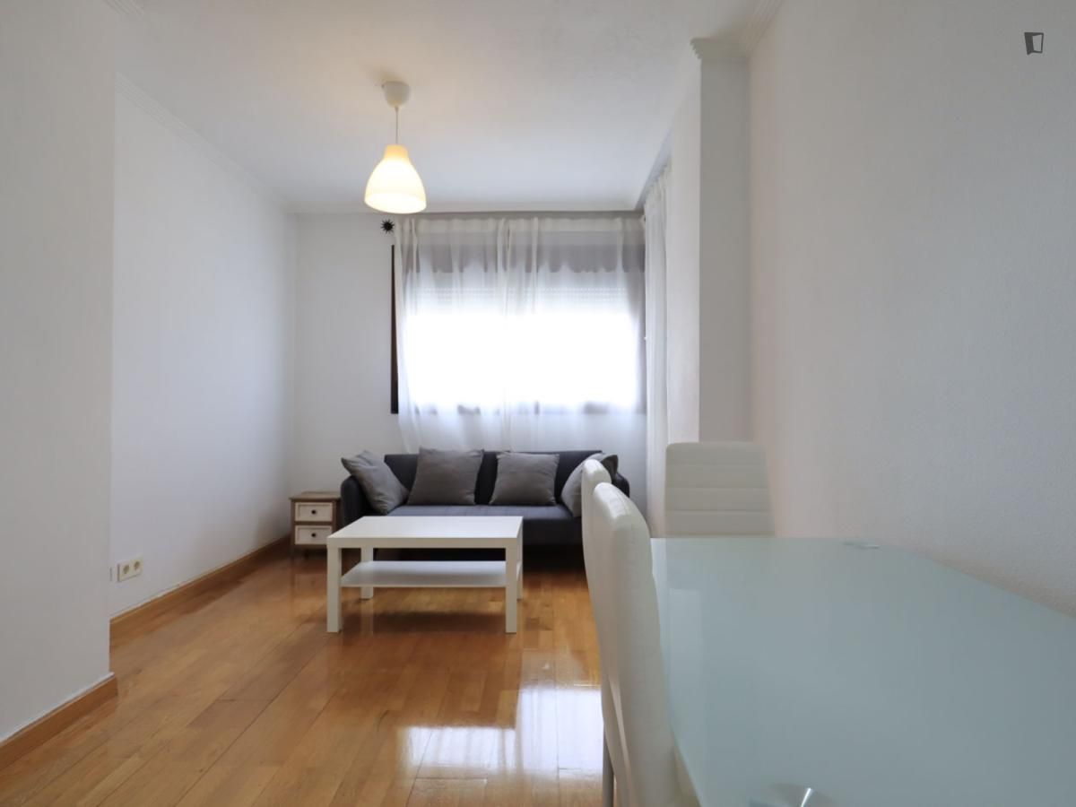 Living room of Apartment to rent in  Madrid Capital  with Air Conditioner, Heating and Furnished