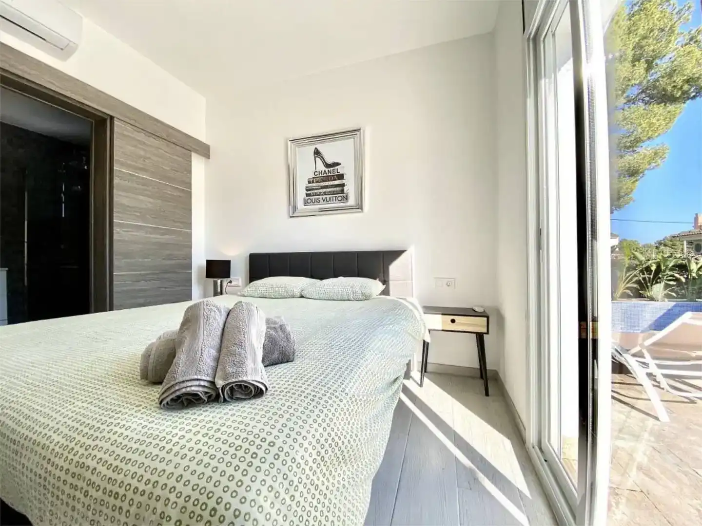 Bedroom of Houses for rent in L'Ametlla de Mar   with Air Conditioner, Swimming Pool and Balcony