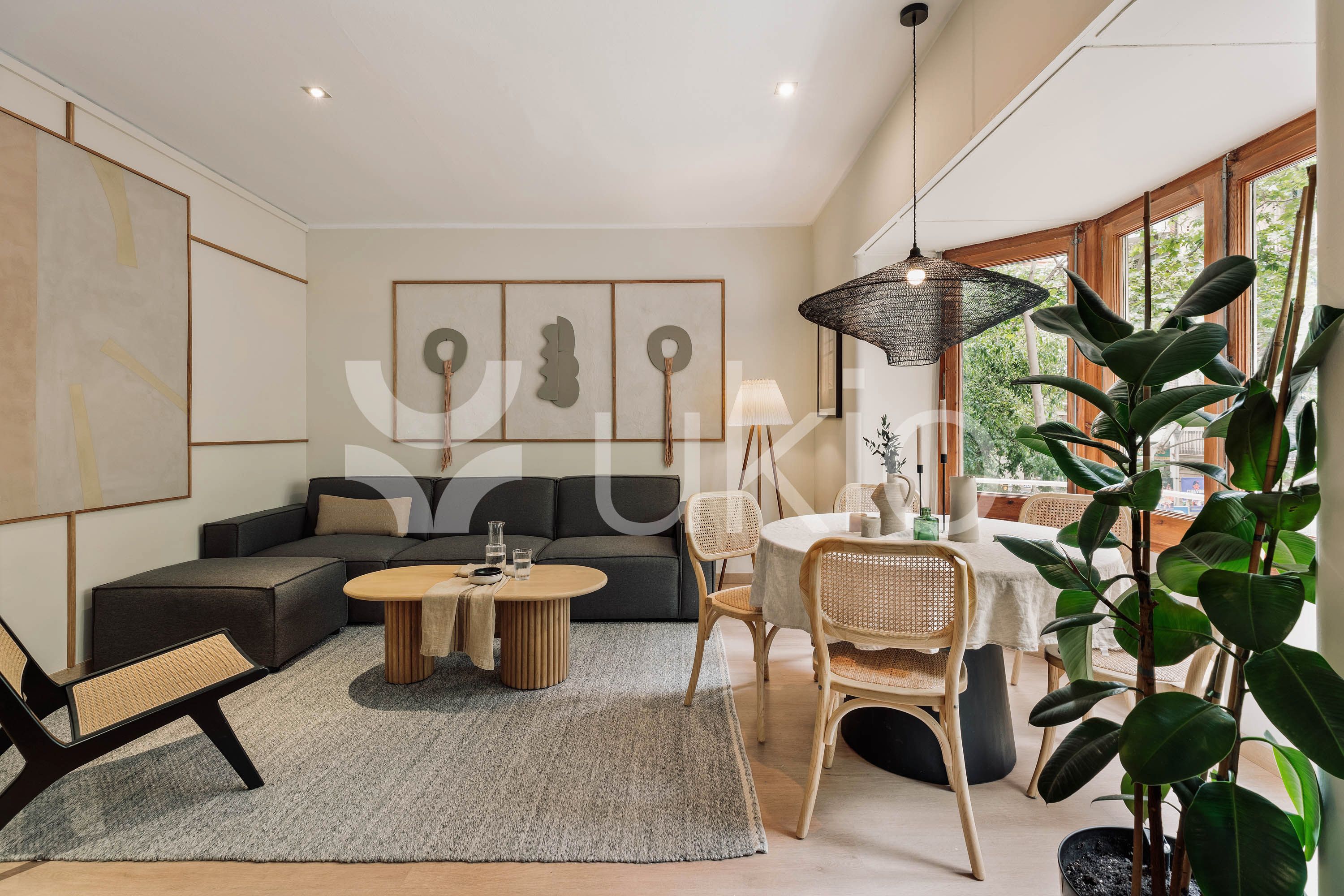 Living room of Apartment to rent in  Barcelona Capital  with Air Conditioner, Heating and Furnished