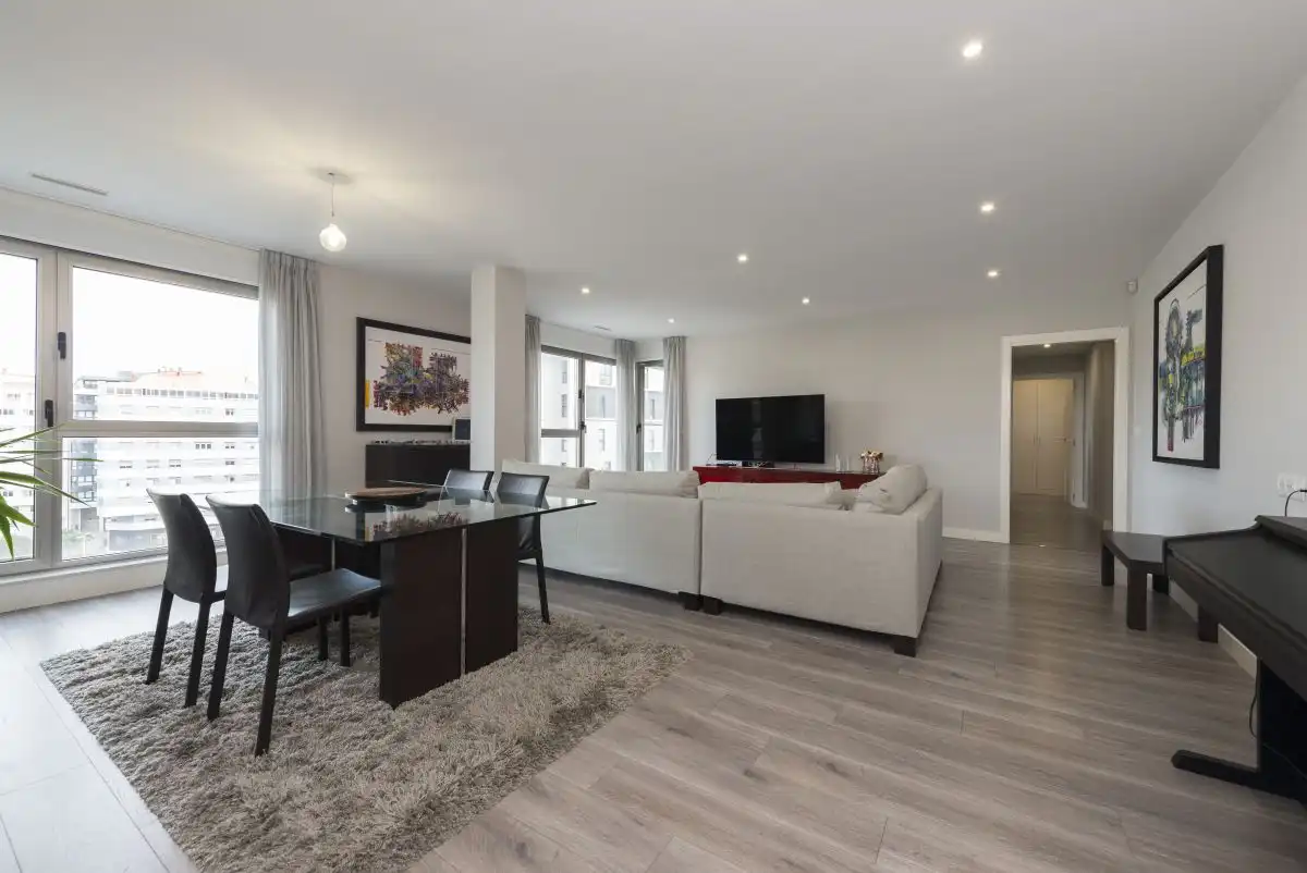 Living room of Flat for sale in A Coruña Capital   with Heating, Terrace and Storage room