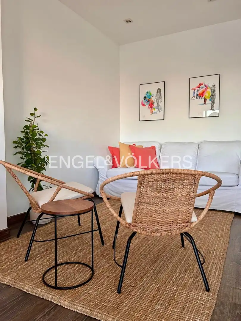 Wohnzimmer von Wohnung zur Miete in Sitges mit Klimaanlage, Heizung und Terrasse