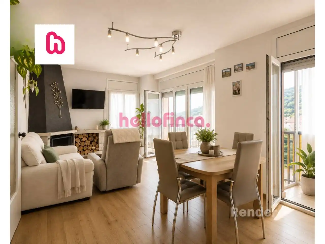Sala de estar de Piso en venta en Puig-reig con Aire acondicionado, Calefacción y Parquet
