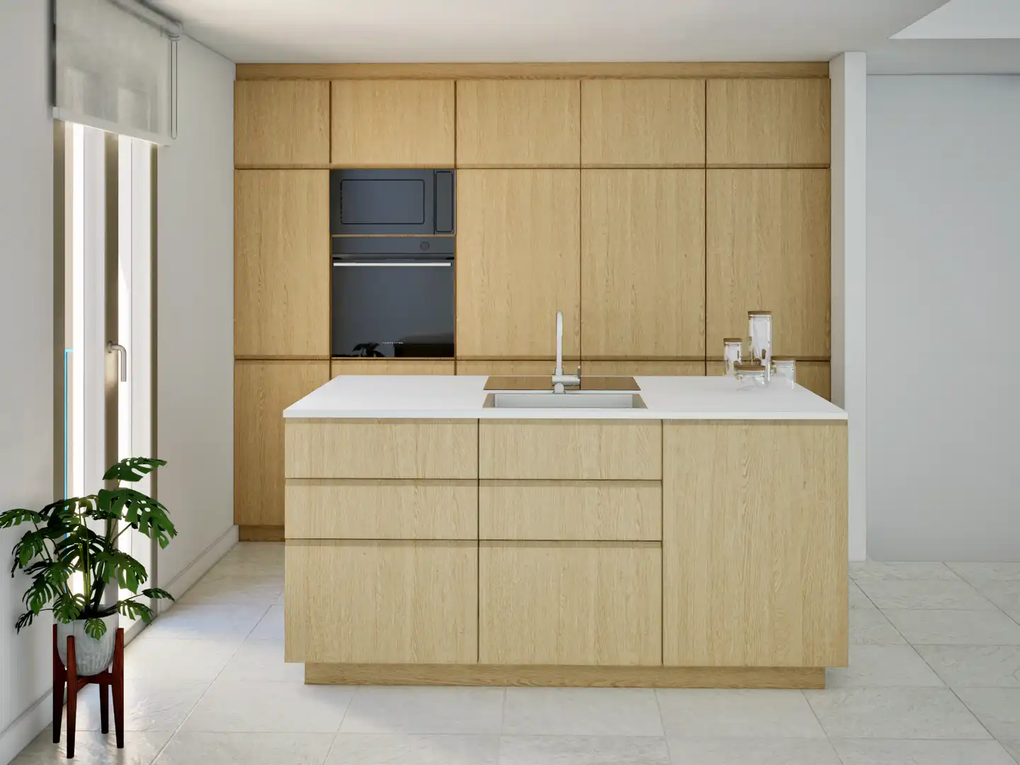 Küche von Maisonette zum Verkauf in Terrassa mit Klimaanlage, Heizung und Privatgarten
