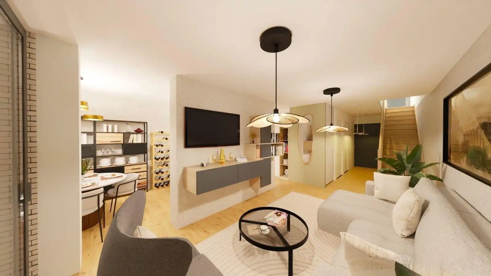 Sala de estar de Casa adosada en venta en Torrelavega  con Jardín privado, Terraza y Trastero