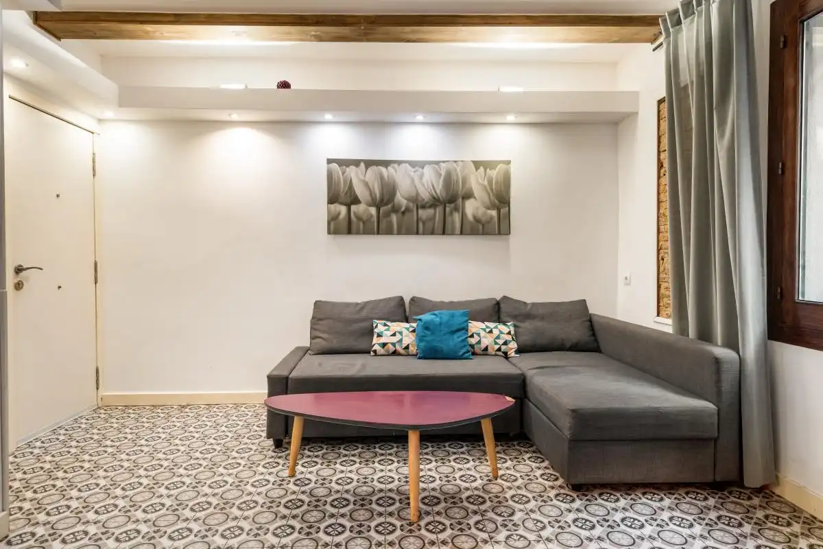 Sala de estar de Piso en venta en Barcelona con Aire acondicionado, Calefacción y Amueblado