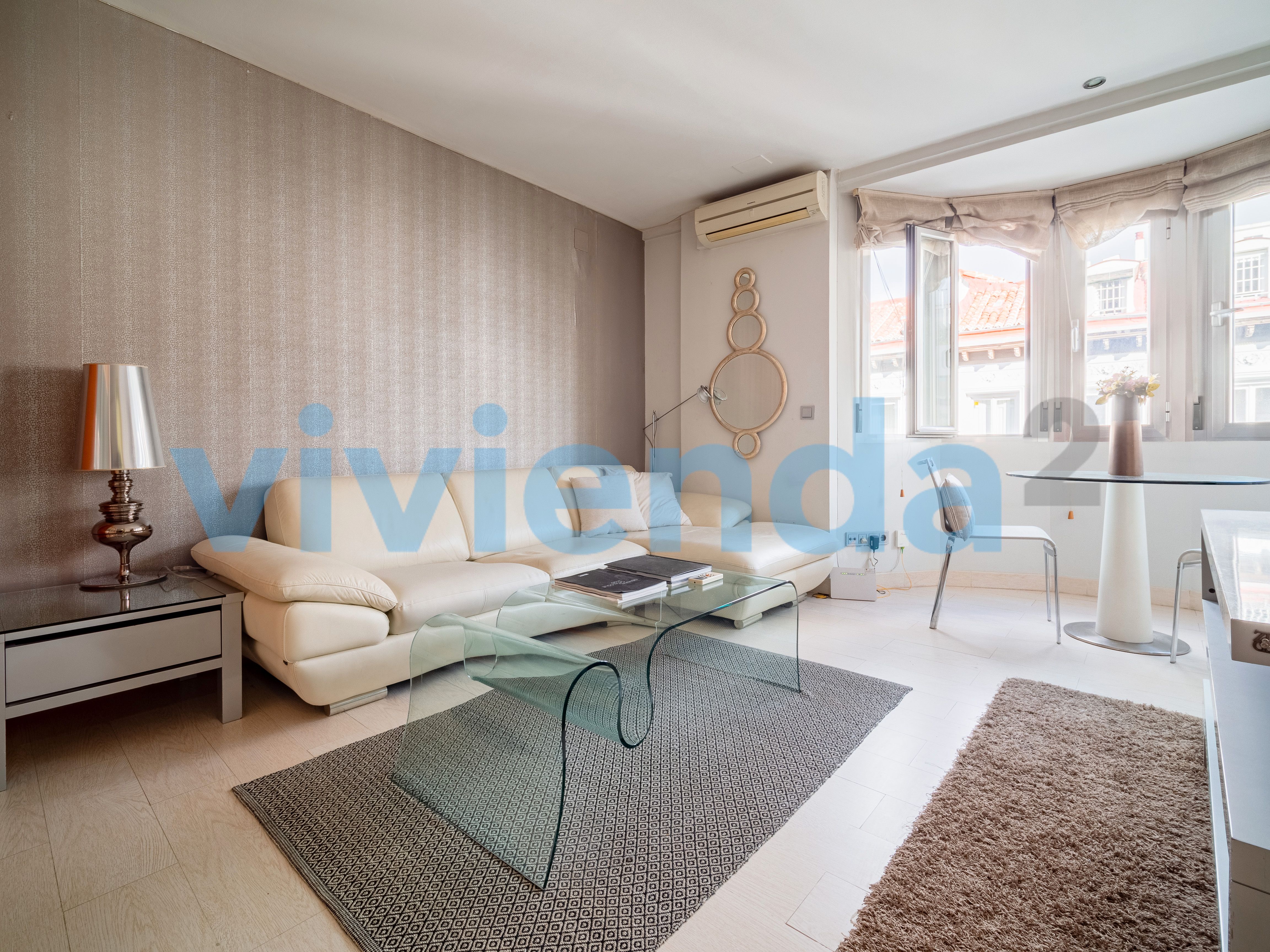 Sala d'estar de Estudi de lloguer en  Madrid Capital amb Aire condicionat i Calefacció