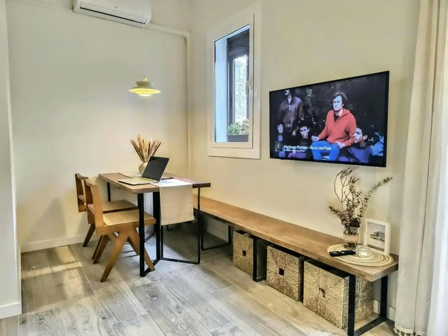 Sala d'estar de Pis de lloguer en Barcelona amb Aire condicionat, Calefacció i Moblat