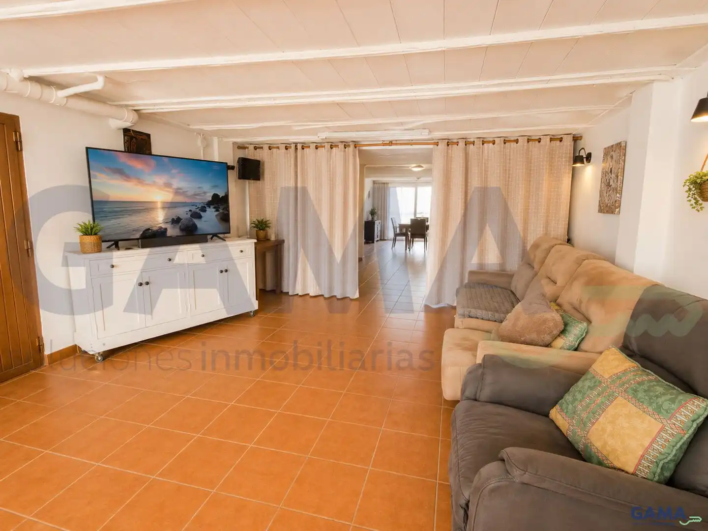 Sala de estar de Casa o chalet en venta en La Pobla Llarga con Aire acondicionado y Trastero