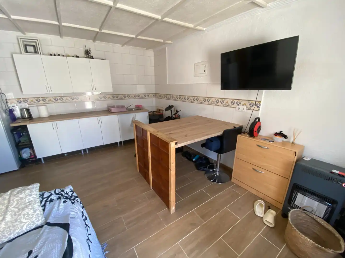 Cocina de Finca rústica en venta en Sax con Aire acondicionado, Calefacción y Jardín privado