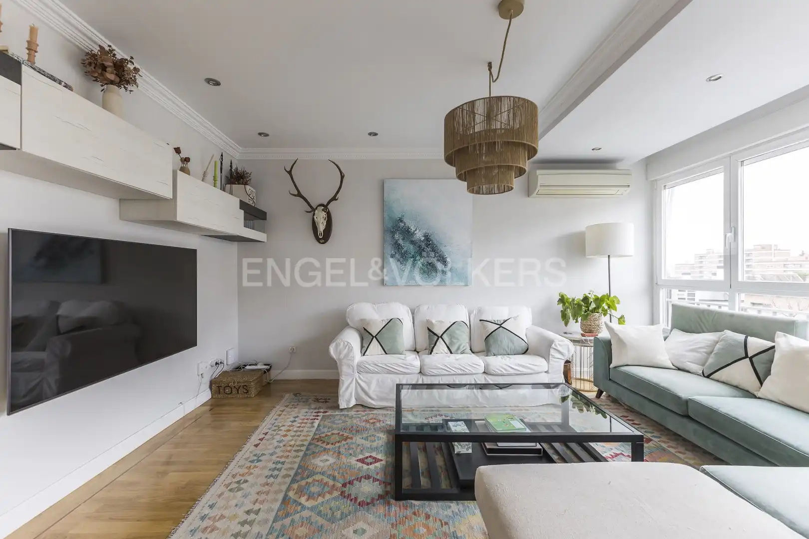 Sala de estar de Piso de alquiler en Madrid con Aire acondicionado, Calefacción y Parquet