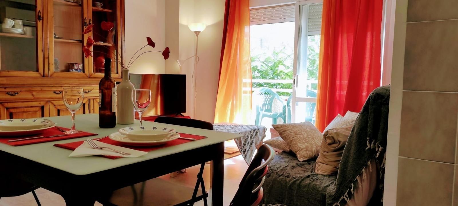 Schlafzimmer von Wohnung miete in Pollença mit Heizung, Privatgarten und Balkon