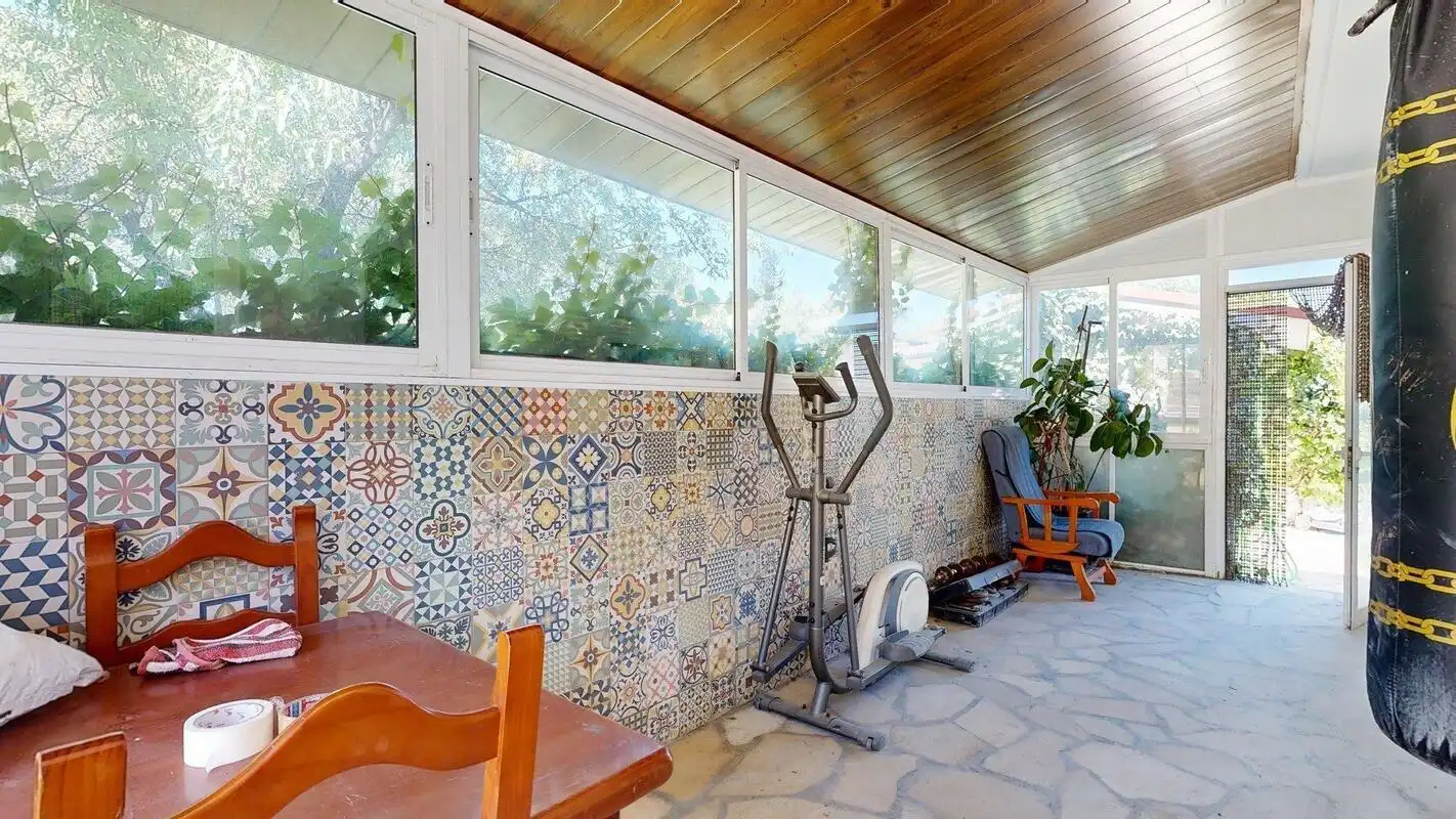 Terrassa de Casa o xalet en venda en Cuarte de Huerva amb Aire condicionat, Jardí privat i Terrassa