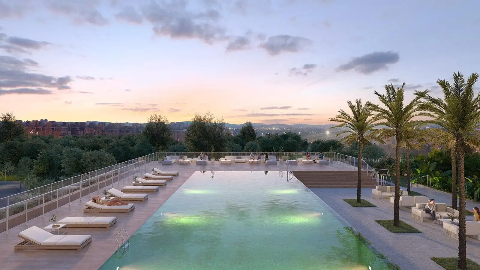 Piscina de Apartament de lloguer en Valencia amb Aire condicionat, Jardí privat i Terrassa