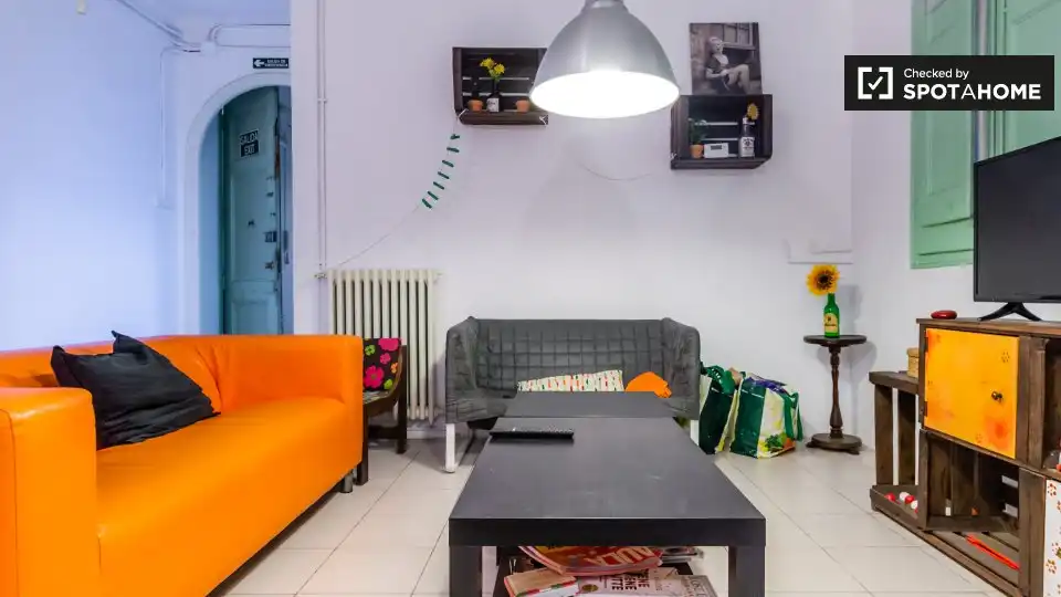 Sala d'estar de Pis de lloguer en Barcelona amb Aire condicionat, Calefacció i Moblat