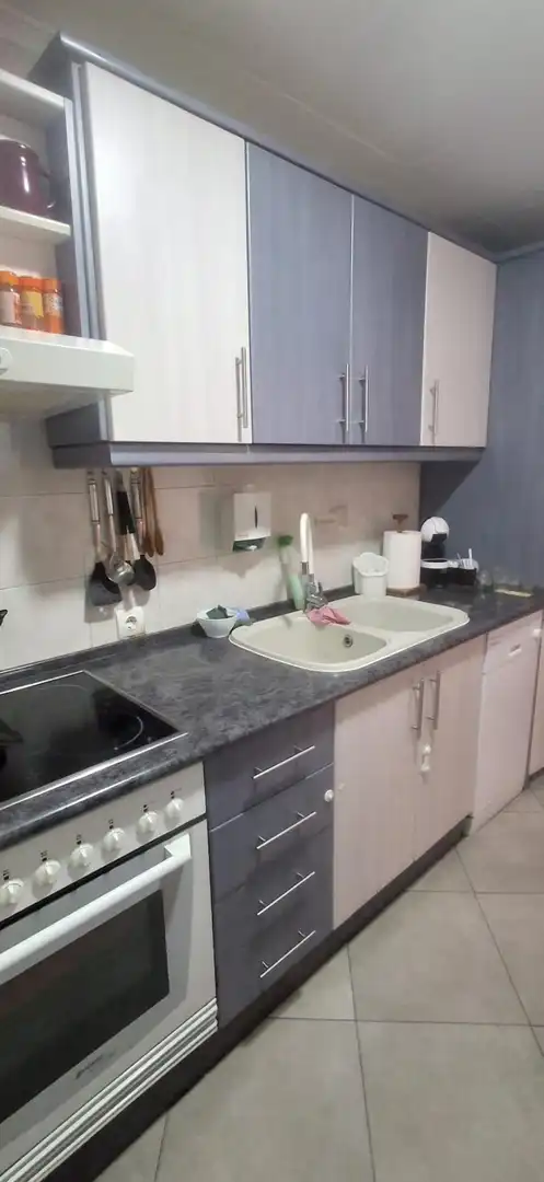 Kitchen of Flat for sale in Cullera  with Air Conditioner, Furnished and Balcony