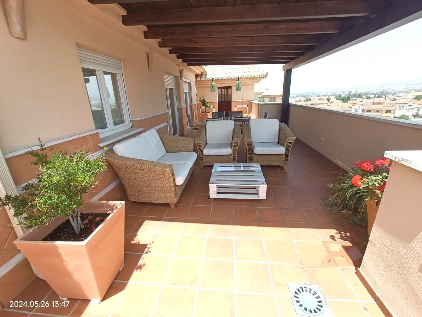 Terrace of Attic for rent in Ogíjares  with Air Conditioner, Heating and Private garden