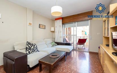 Living room of Flat for sale in  Granada Capital  with Terrace and Balcony