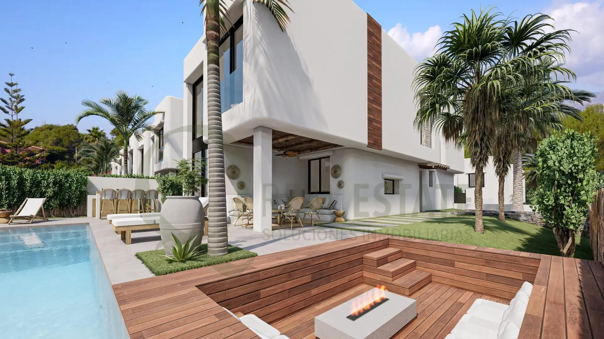 Terrace of Houses for sale in L'Alfàs del Pi  with Heating, Private garden and Terrace