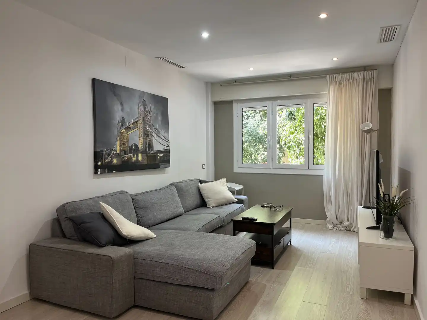 Living room of Flat for sale in Barcelona  with Air Conditioner, Heating and Furnished