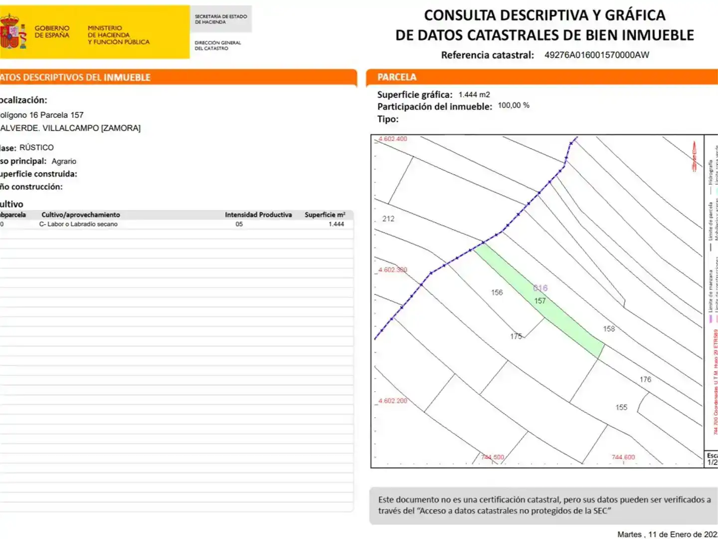 Terreno en venta en Villalcampo, Zamora