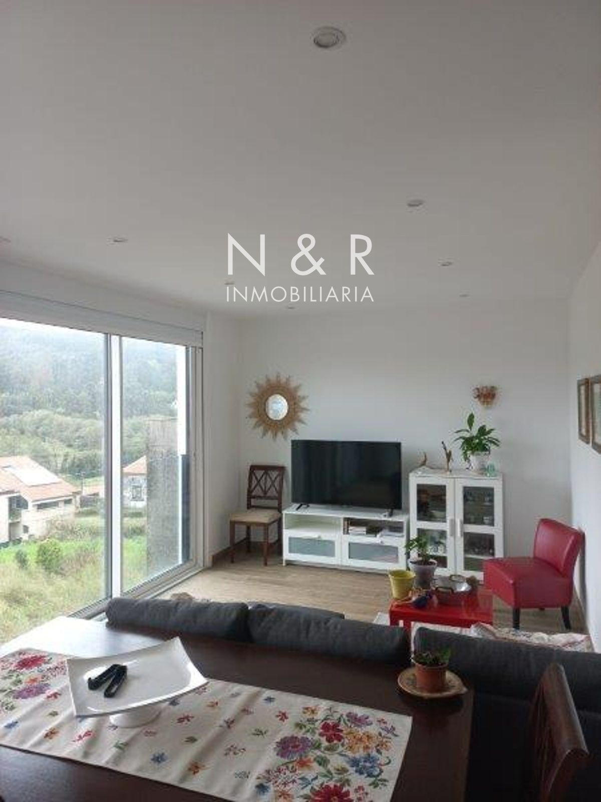 Living room of Flat to rent in Santiago de Compostela   with Heating and Furnished