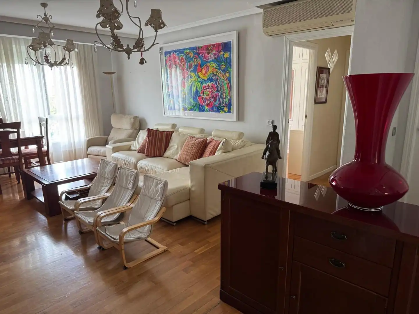Sala de estar de Piso de alquiler en Murcia con Aire acondicionado y Parquet