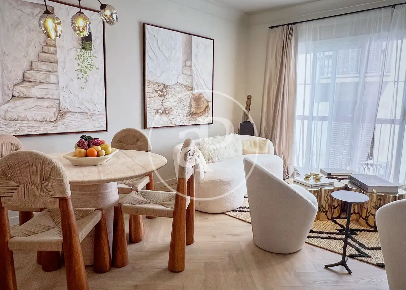 Wohnzimmer von Wohnung zum Verkauf in  Barcelona Capital mit Klimaanlage, Heizung und Möbliert