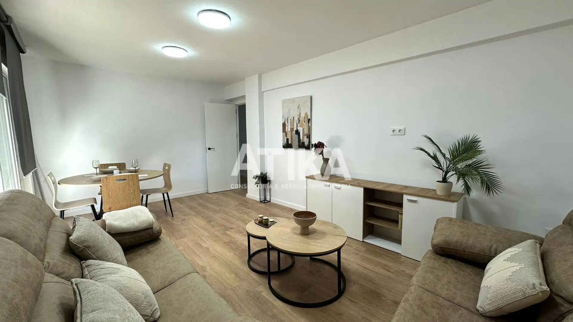 Sala de estar de Piso en venta en Albaida con Parquet, Trastero y Amueblado
