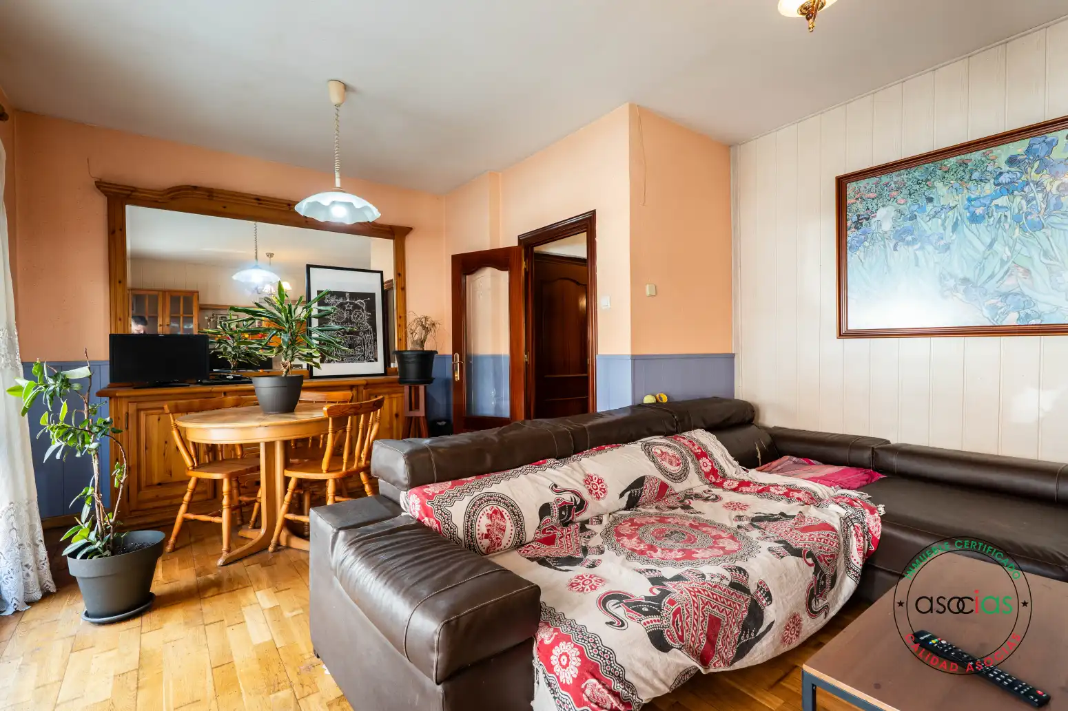 Wohnzimmer von Dachboden zum Verkauf in Gijón  mit Heizung, Parkett und Terrasse