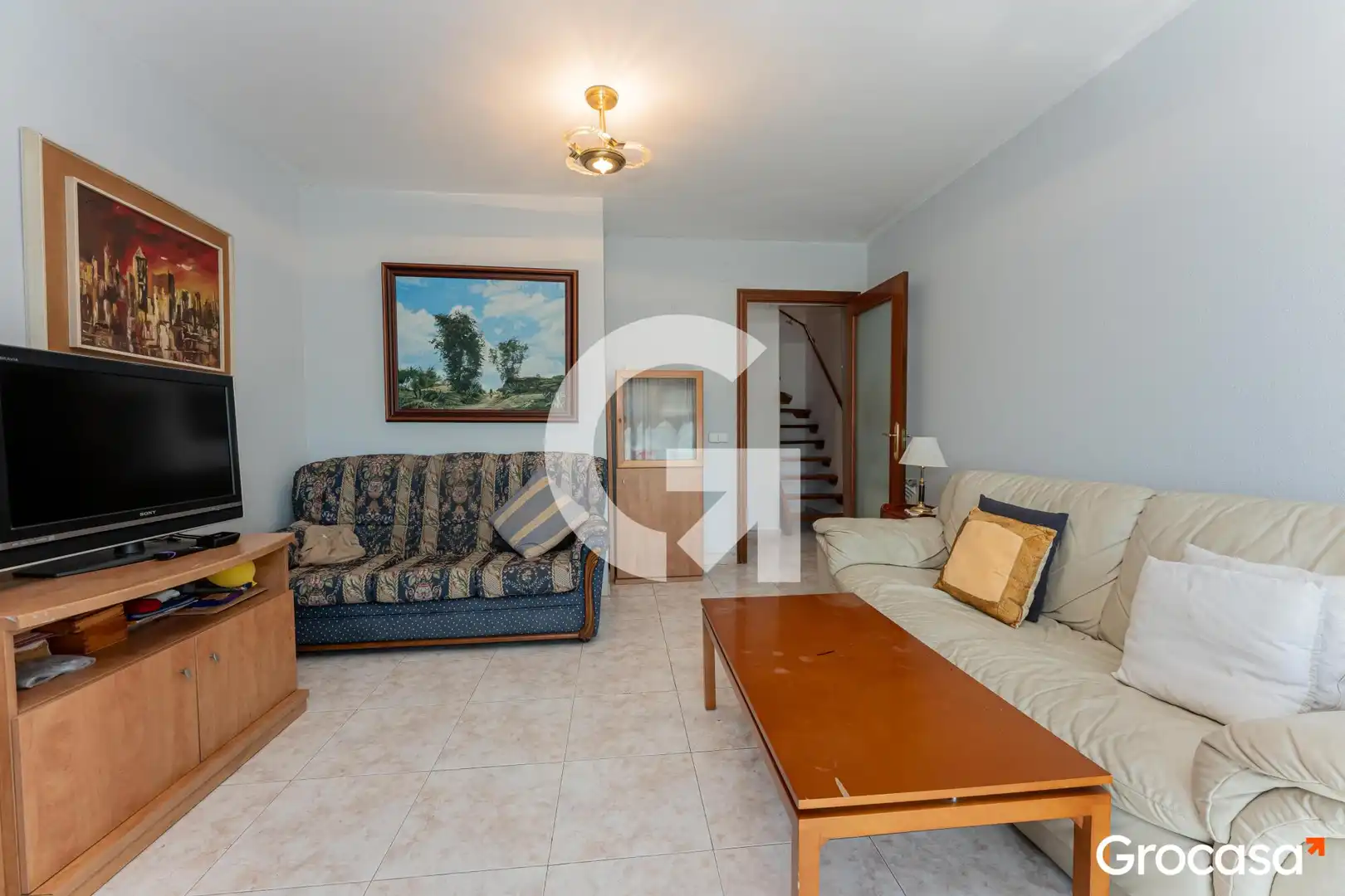 Living room of Flat for sale in Cornellà de Llobregat  with Heating and Balcony