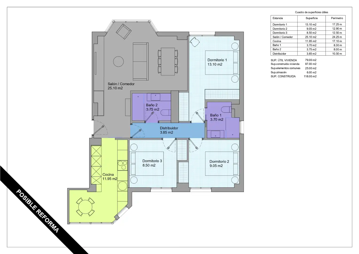 Piso en venta en Madrid con Aire acondicionado, Calefacción y Trastero