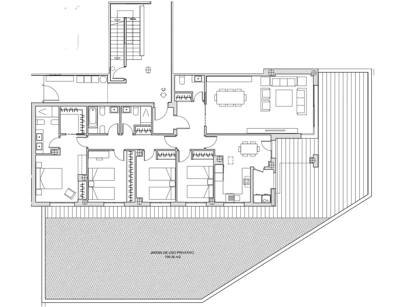 Ground floor for rent in Madrid  with Air Conditioner, Heating and Terrace