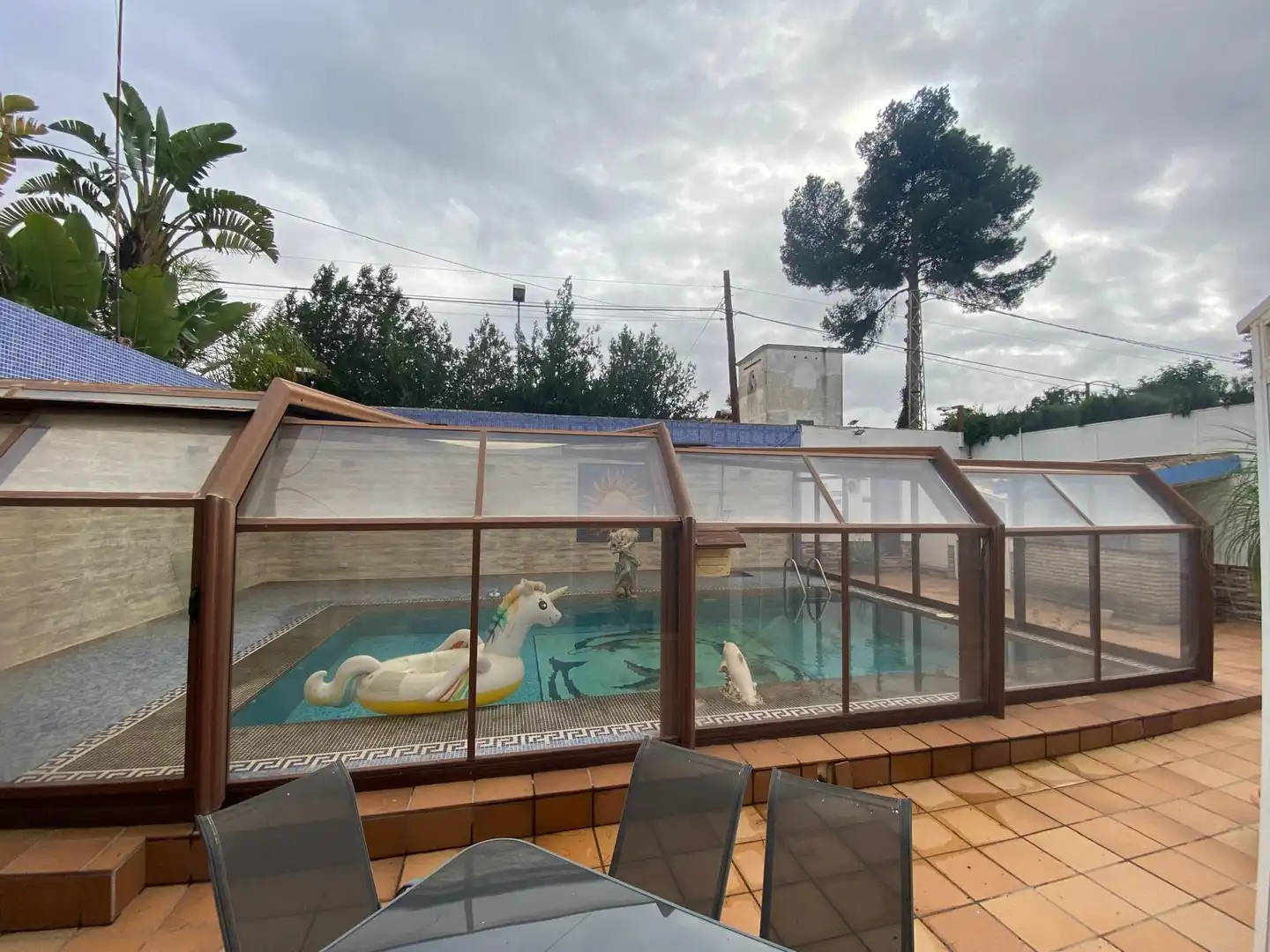 Piscina de Casa o xalet en venda en Dos Hermanas amb Aire condicionat, Jardí privat i Terrassa