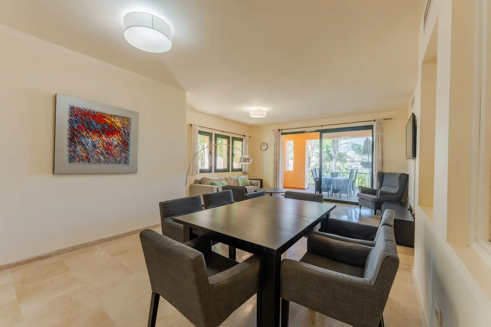 Dining room of Apartments for rent in Estepona  with Air Conditioner, Heating and Parquet flooring