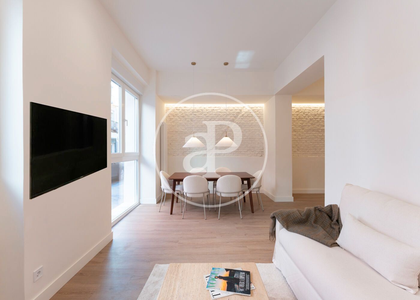 Sala de estar de Piso en venta en  Madrid Capital con Aire acondicionado, Calefacción y Amueblado