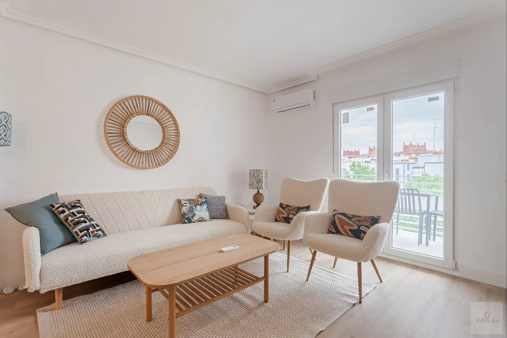 Living room of Flat for sale in Móstoles  with Air Conditioner, Terrace and Furnished