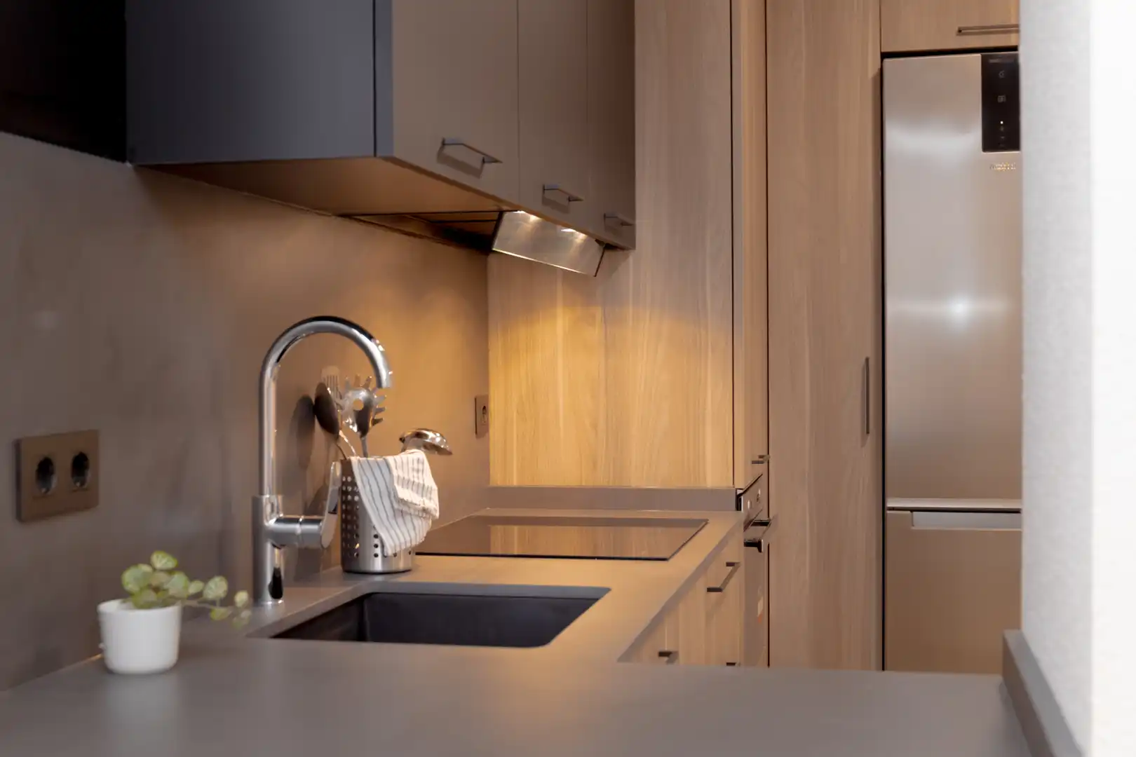 Cocina de Piso de alquiler en Málaga con Aire acondicionado, Amueblado y Internet