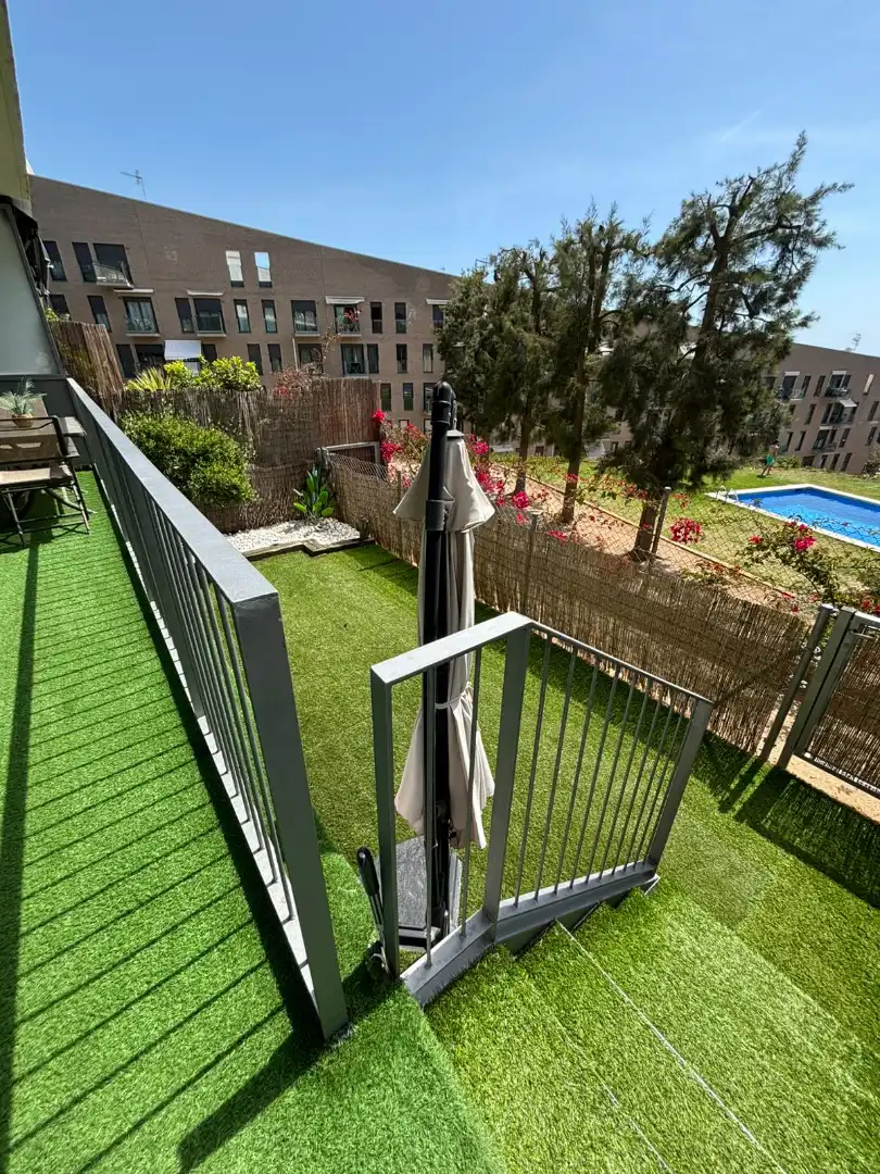 Terrace of Flat for sale in Montgat  with Air Conditioner, Heating and Private garden