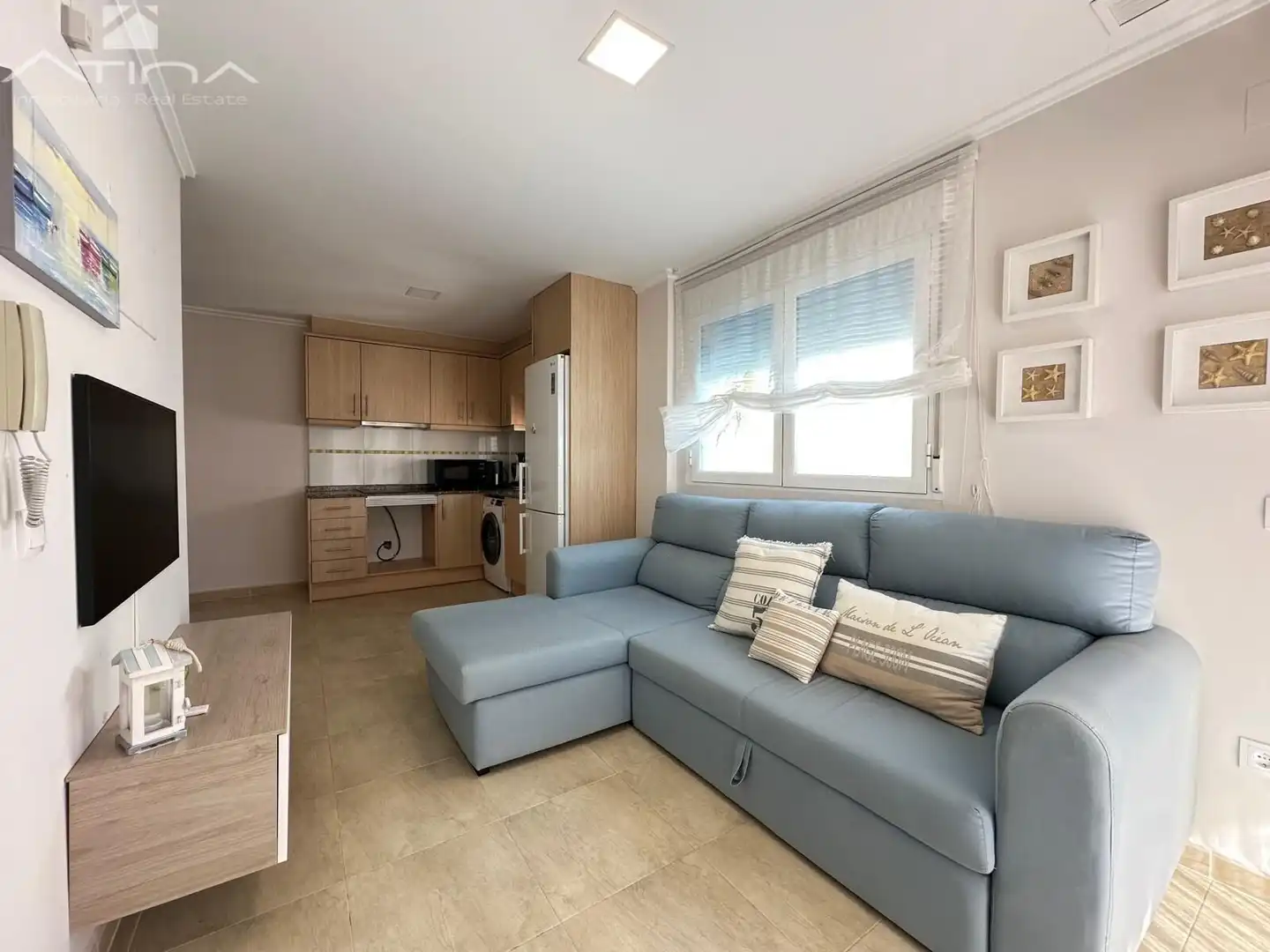 Sala d'estar de Apartament en venda en Bellreguard amb Aire condicionat i Terrassa