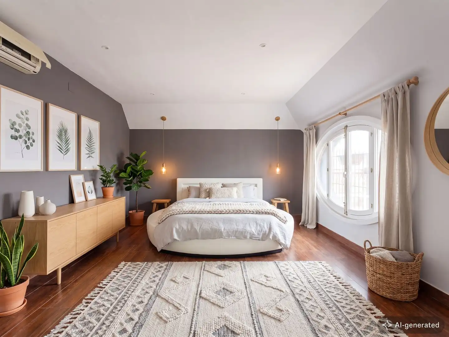 Schlafzimmer von Dachboden zum Verkauf in Barcelona mit Klimaanlage, Heizung und Terrasse