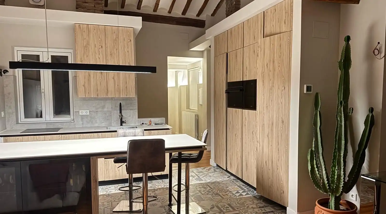 Cuina de Apartament de lloguer en  Logroño amb Aire condicionat, Calefacció i Terrassa