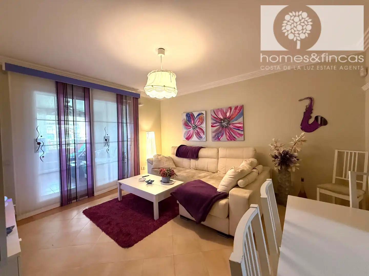 Living room of Flat for sale in Ayamonte  with Air Conditioner, Terrace and Furnished