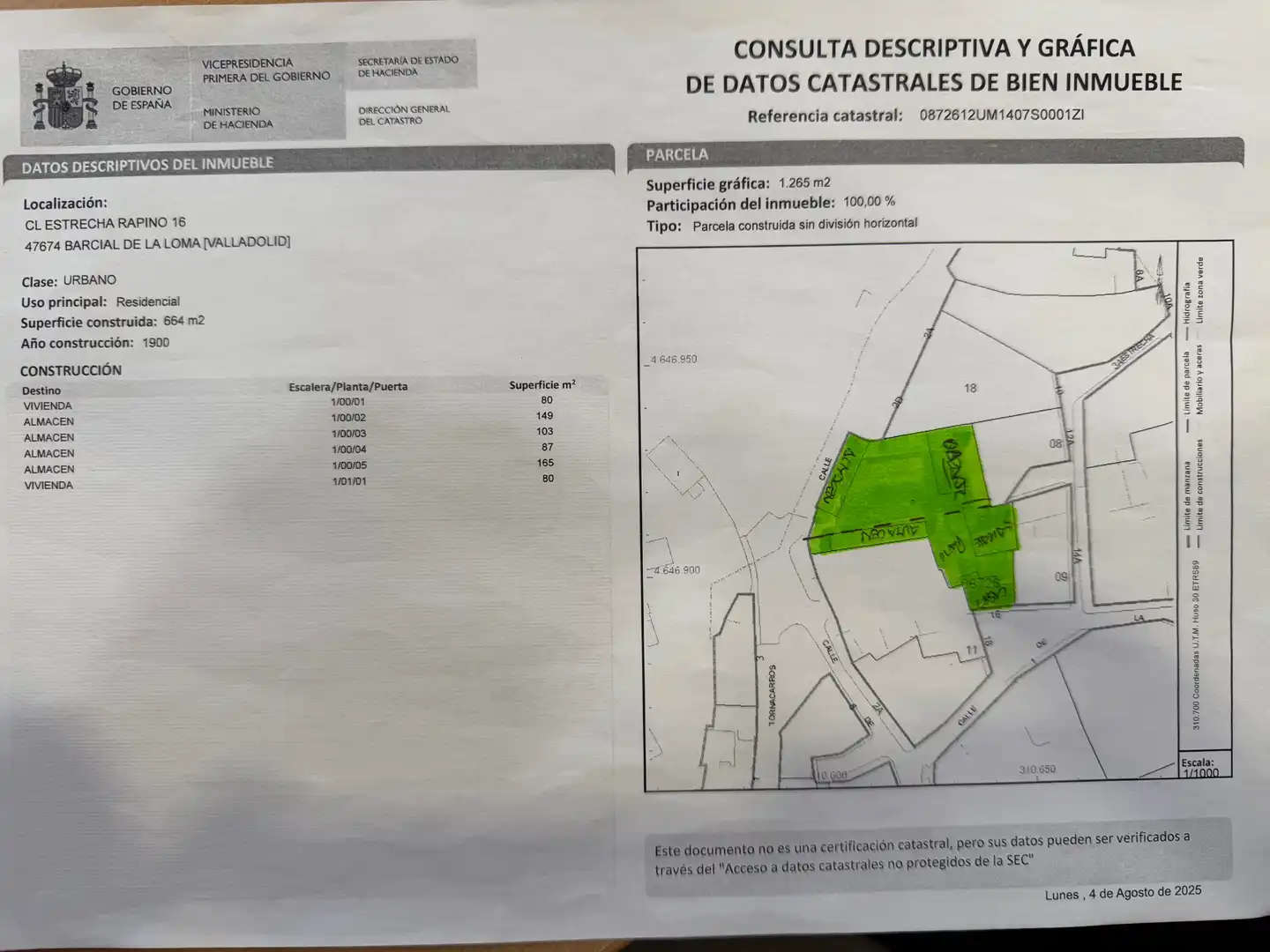 Country homes for sale in Barcial de la Loma  with Heating, Terrace and Storage room