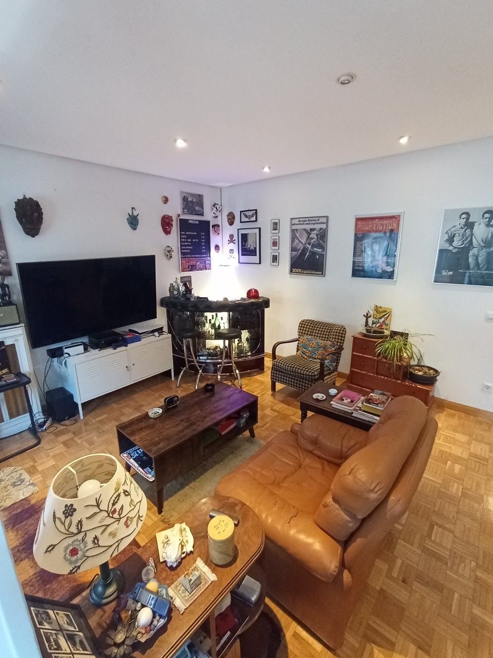 Sala d'estar de Pis de lloguer en  Madrid Capital amb Aire condicionat, Calefacció i Parquet