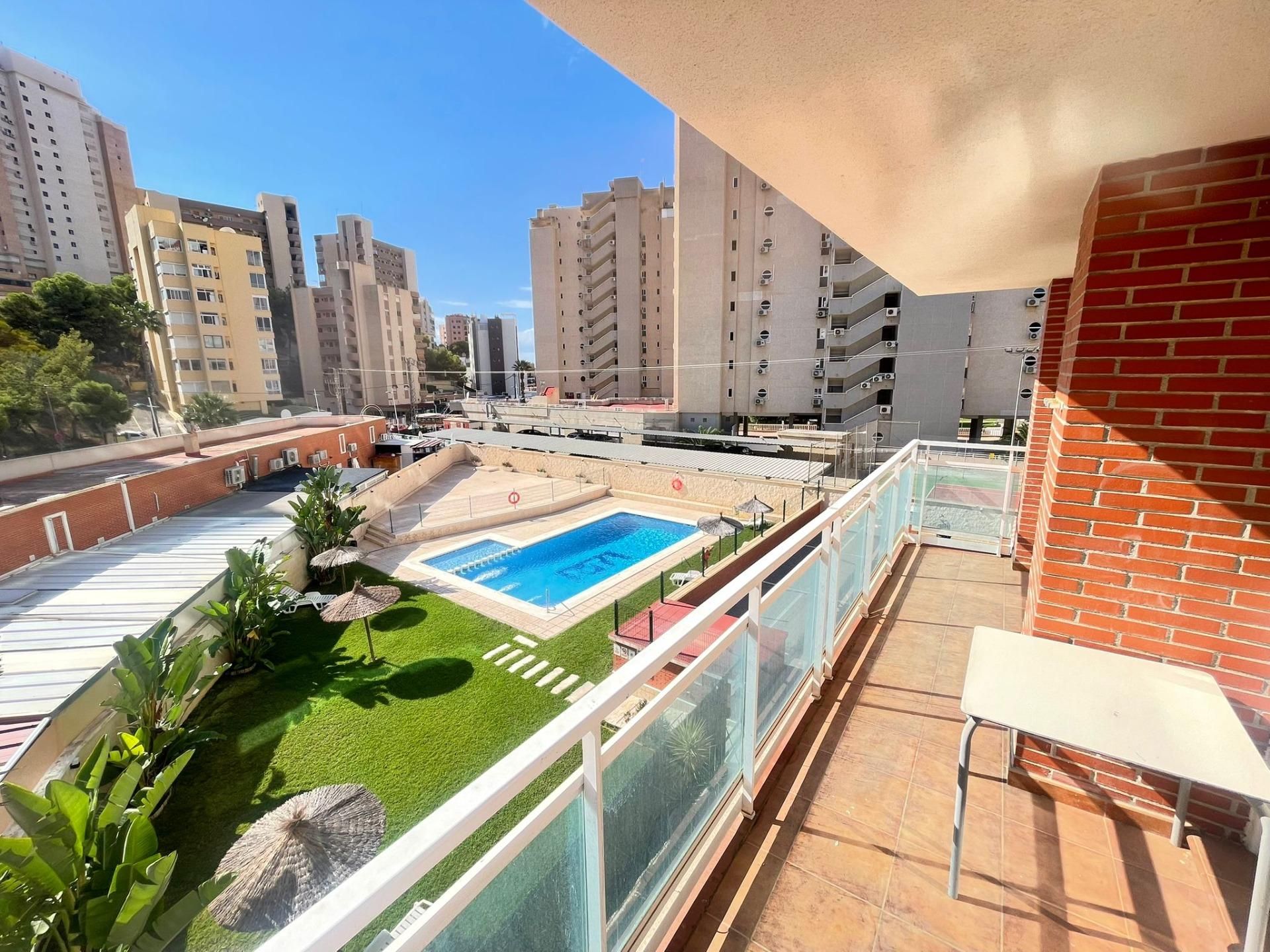 Swimming pool of Apartment for sale in Finestrat  with Air Conditioner, Heating and Private garden