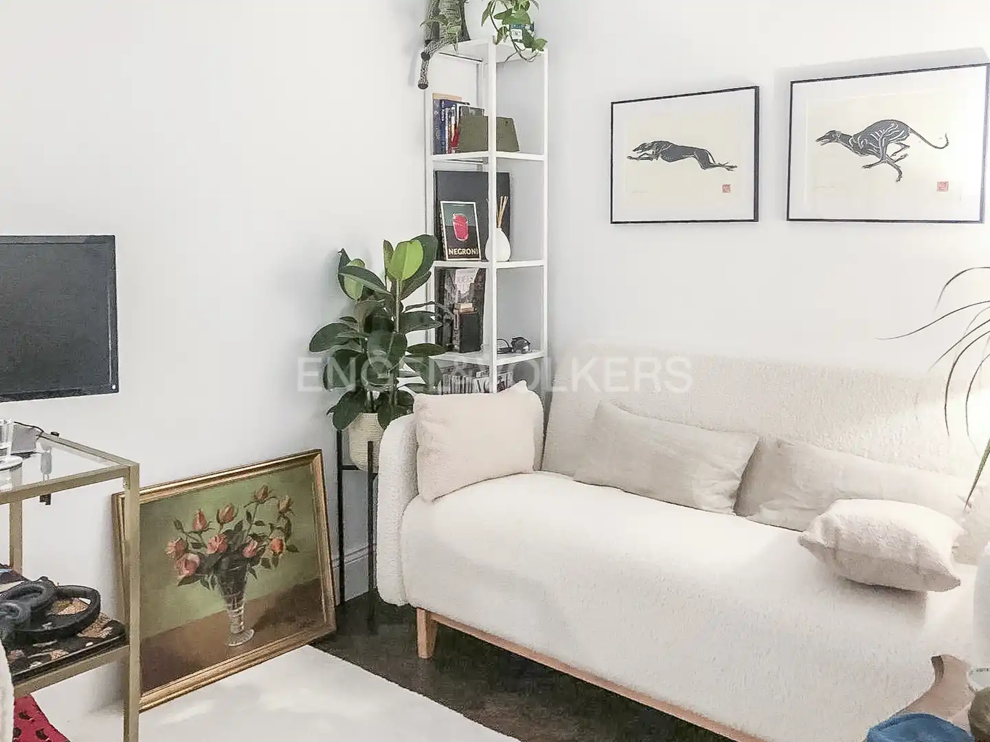 Sala d'estar de Pis de lloguer en Barcelona amb Aire condicionat, Calefacció i Parquet