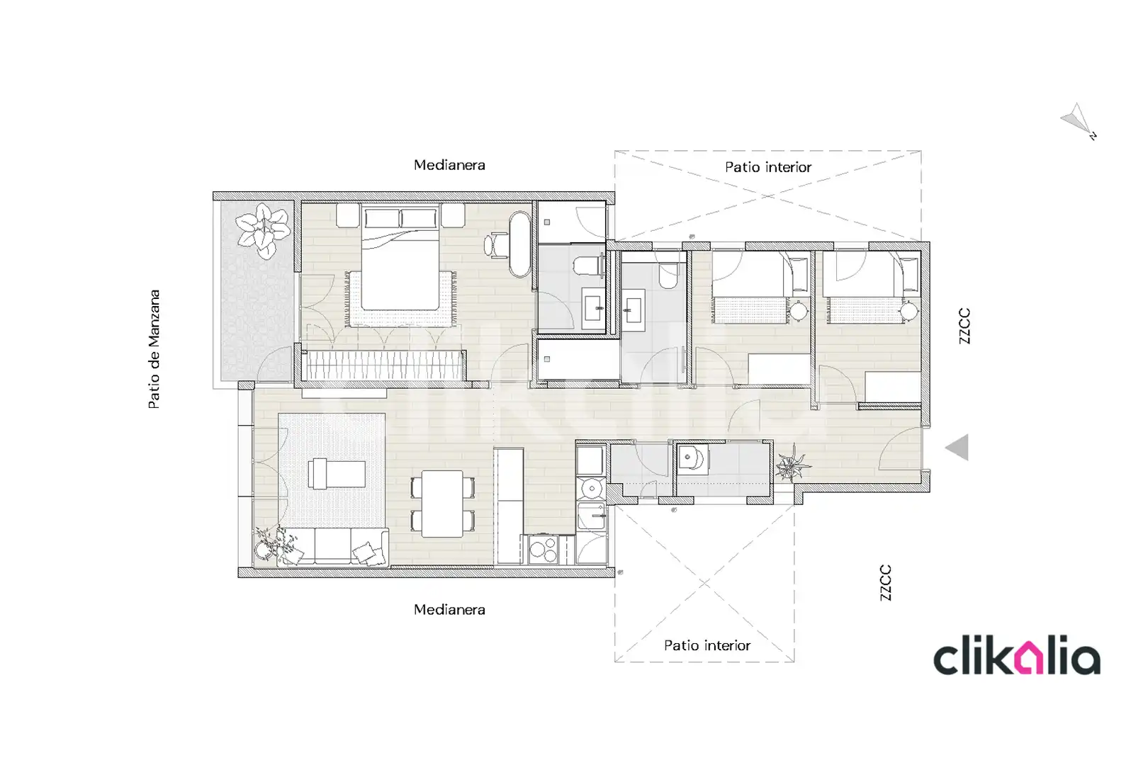 Piso en venta en Barcelona con Aire acondicionado, Calefacción y Terraza